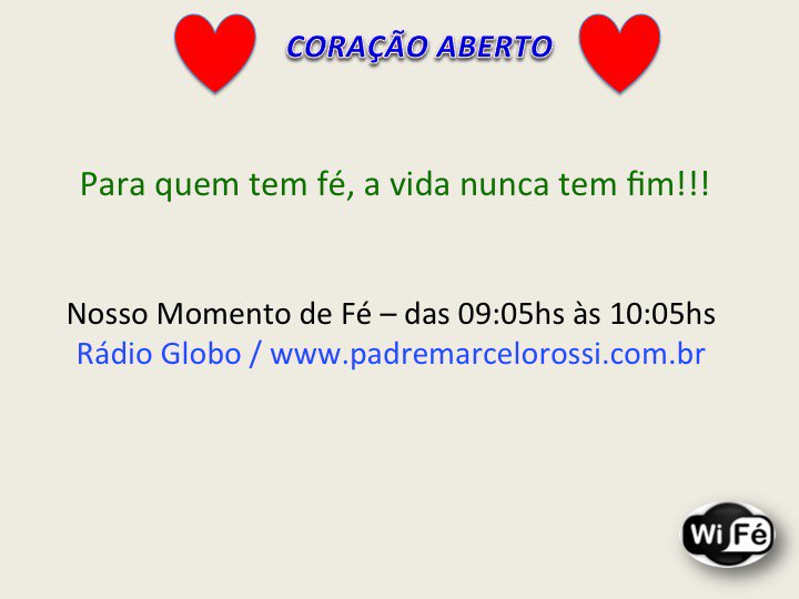 pemarcelorossi's tweet photo. Para quem tem fé, a vida nunca tem fim! https://t.co/ed5AuG41mZ
