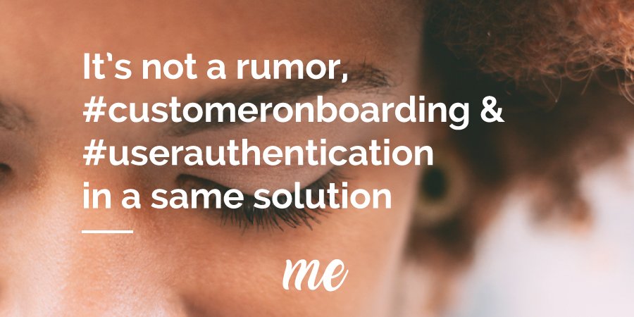 Me_banking_app's tweet photo. It's not a rumor, #customeronboarding &amp; #userauthentication in a same solution. https://t.co/5ZgPkrX0vH #MeBankingRevolution #Money2020 https://t.co/d3xktlHsLh