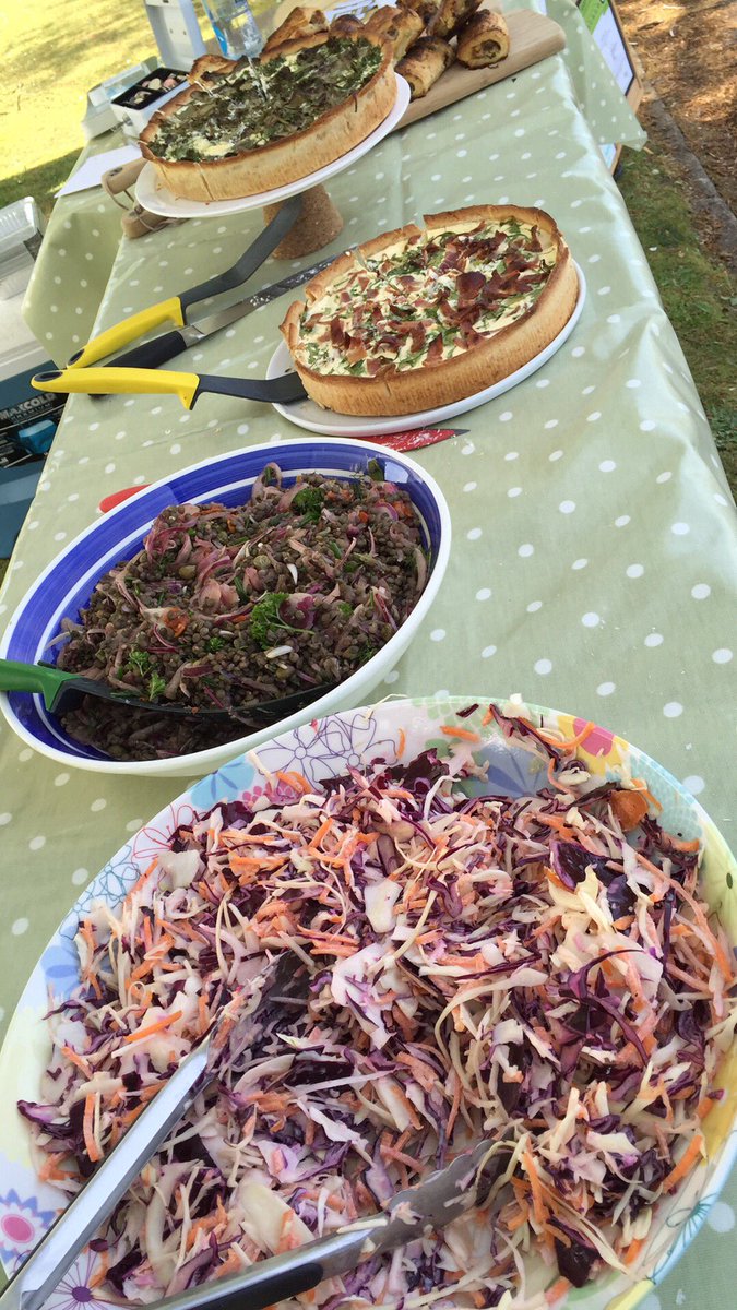 <a href="/HarwellCampus/">Harwell Campus</a> @wanderingfeast; herby lentil &amp; homemade coleslaw salads,Spring herb &amp; bacon &amp; rocket quiches!