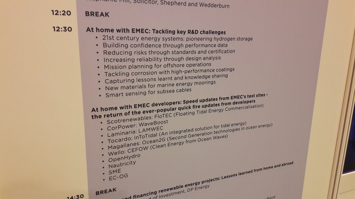 EMEC_Ltd's tweet photo. Don't miss EMEC speed update sessions @AllEnergy #AllEnergy17 - starts at 12:30 in the Wave &amp; Tidal Seminar Theatre today #MarineEnergy https://t.co/kWp7uGMcLl