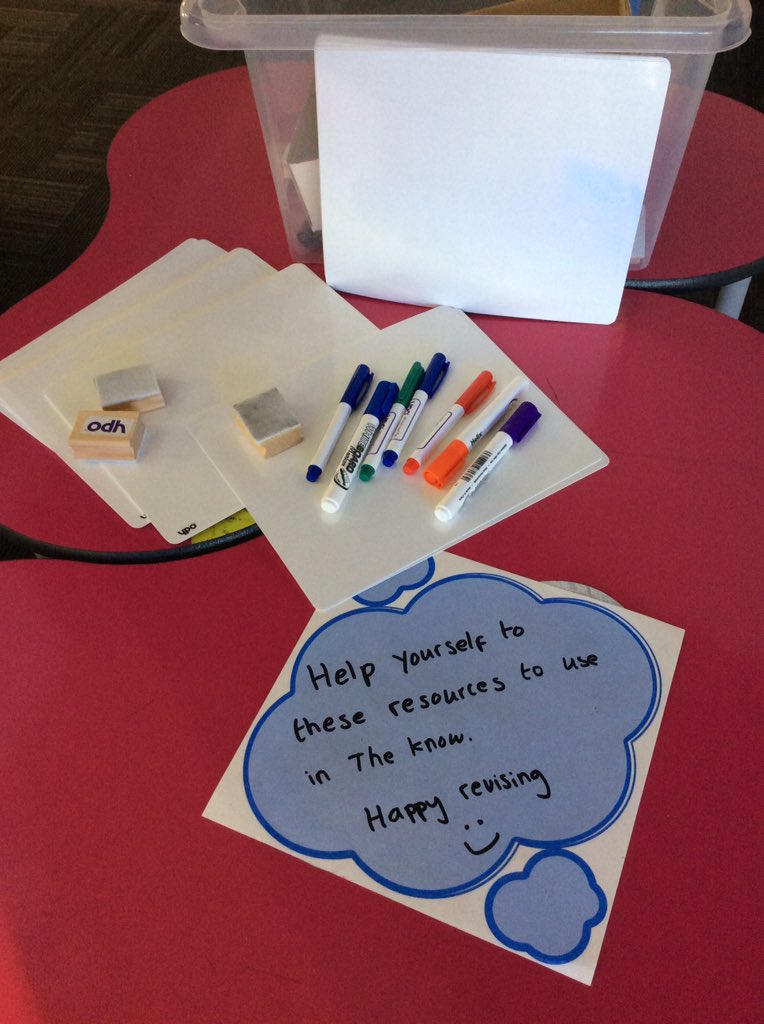 KNOWOSFC's tweet image. We have had a delivery of mini wipe boards and pens for you to use in The Know. #HappyRevising
