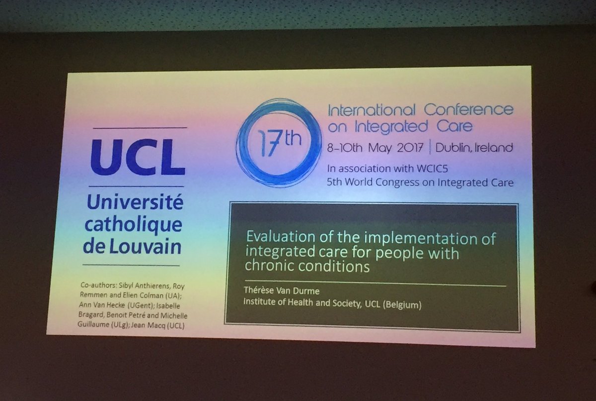 sibylanthierens's tweet photo. Presenting our ambitious protocol using realist method to evaluate integrated care programs in Belgium #Integratedcare #ICIC17 @ElienClmn https://t.co/20HOg7stOn