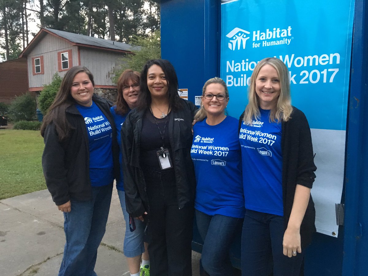 So many people are out here bright and early for the <a href="/HabitatCentArk/">Habitat for Humanity</a>'s women's build for Miss Sabrina! Hear why they need YOU at 6:05!