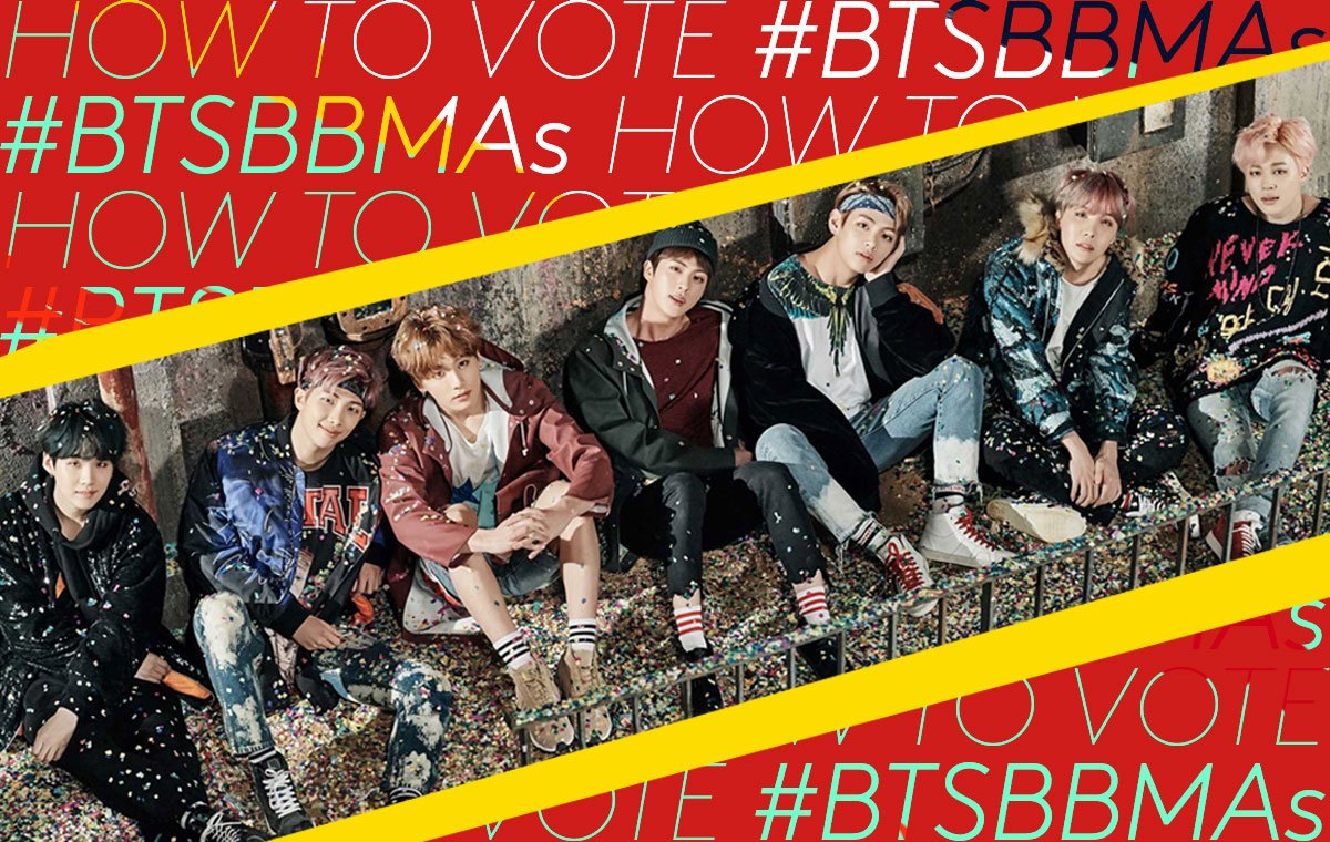 anindyaay's tweet photo. If you want @BTS_twt to win Top Social Artist at the #BBMAs... here's how to vote... https://t.co/lMwShHOriN by #tyastyrhm via @c0nvey https://t.co/WuOwfZ0i9X