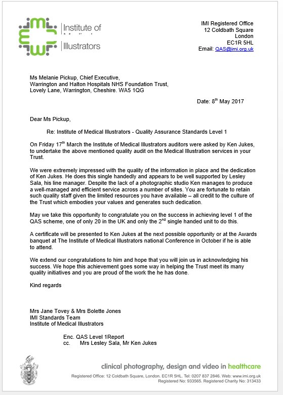 Well done to former GAAL student Ken Jukes on a glowing report, see attached letter to our chief executive from the IMI after their audit.😀