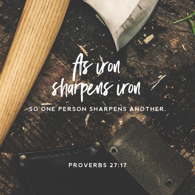Surround yourself with people that help to sharpen you! #putGodfirst #faith #love  bible.com/116/pro.27.17.…