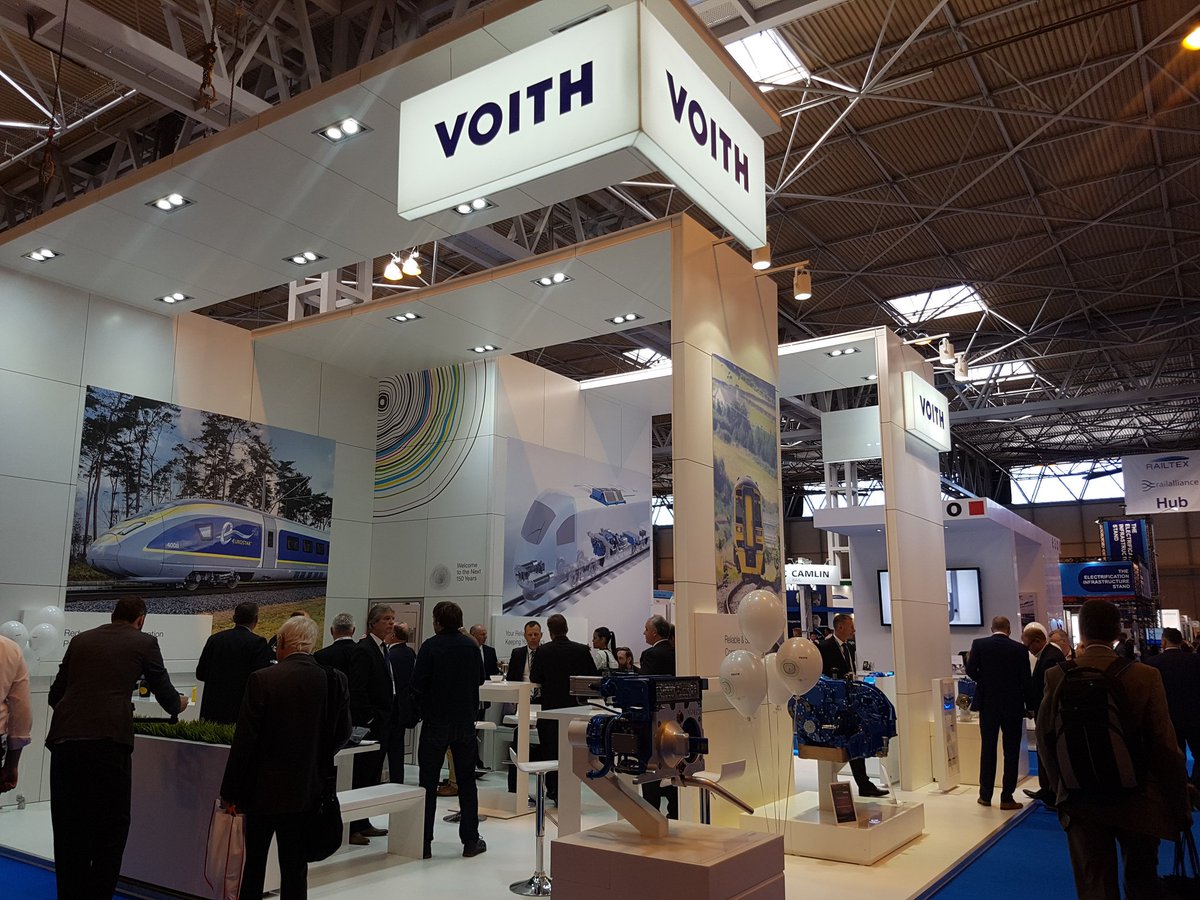 railmedia's tweet photo. Voith celebrating its 150th anniversary at #Railtex2017 @voithgmbh https://t.co/Aj73xl3vag