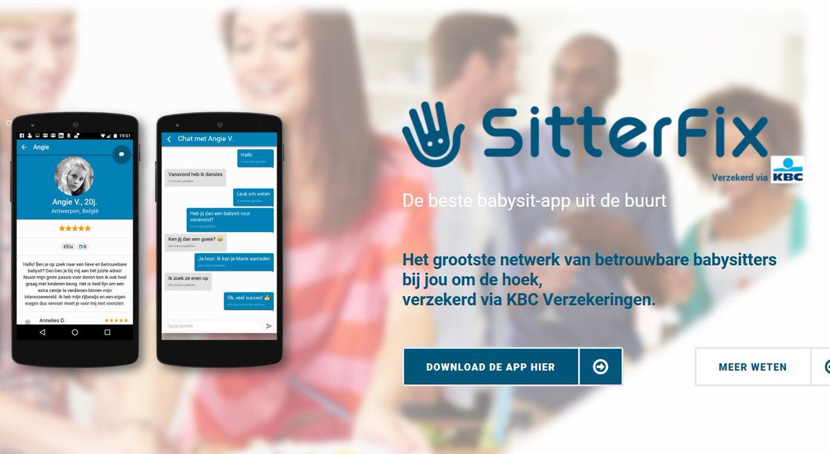 Op zoek naar een verzekerde babysit? De app <a href="/SitterFix/">SitterFix</a> helpt je verder! #strongertogether #startupengagement sitterfix.com/nl/