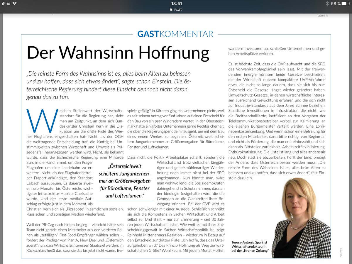 Kaum erscheint mein Kommentar zum Regierungswahnsinn für die @iv_news, tritt der Vizekanzler zurück. Zufall? ;-)
