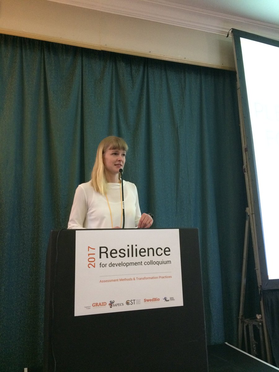sthlmresilience's tweet photo. Welcome to the final plenary session at #ResDev2017 @sthlmresilience‘s @MarikaHaeggman is chairing this final session https://t.co/iDbERhEAjj