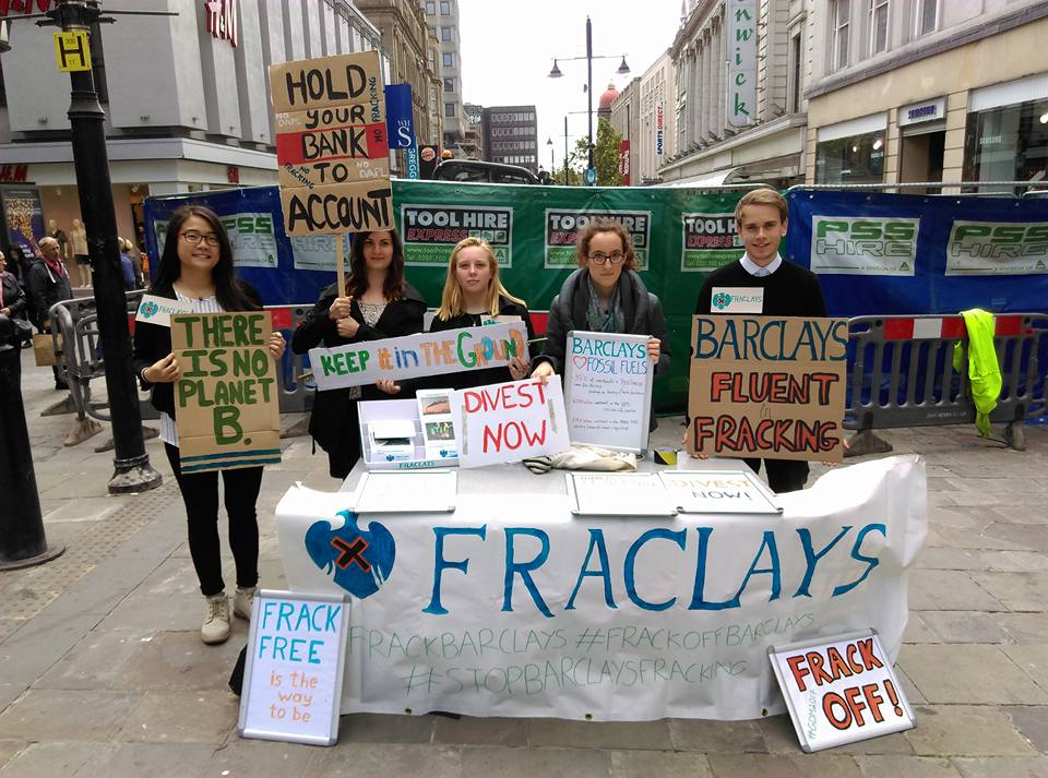 nclpeopleplanet's tweet photo. @TheCourier_News We're on Northumberland Street to #StopBarclaysFracking #FossilFree https://t.co/wTT7mZLyum