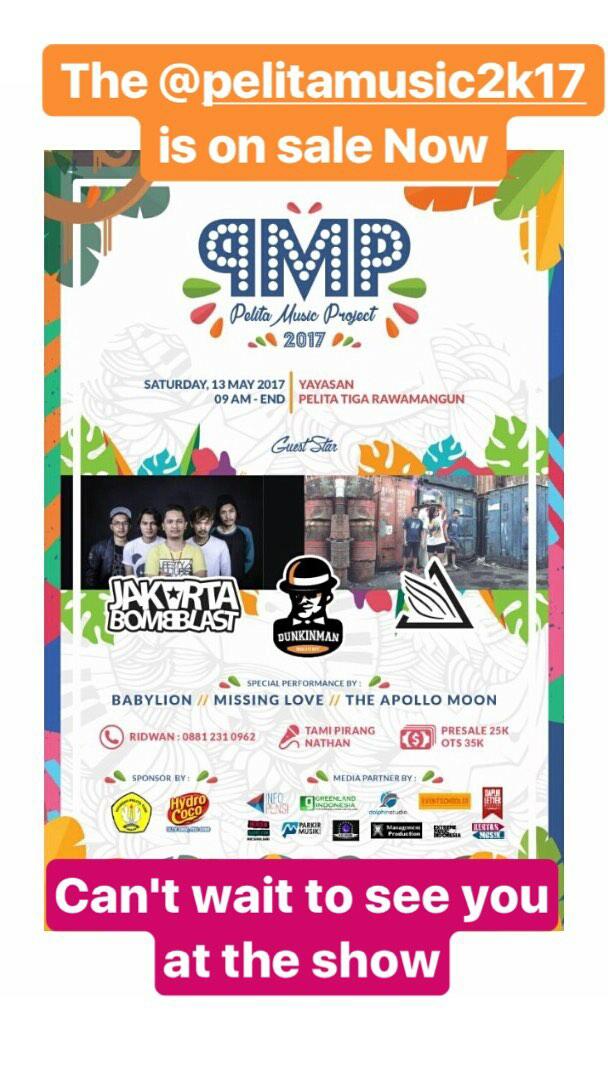 Teman-teman di Yayasan Pelita Tiga Rawamangun sampai bertemu Sabtu ini ya!
Tiket on sale Now: 
CP: Ridwan 0881 231 0962