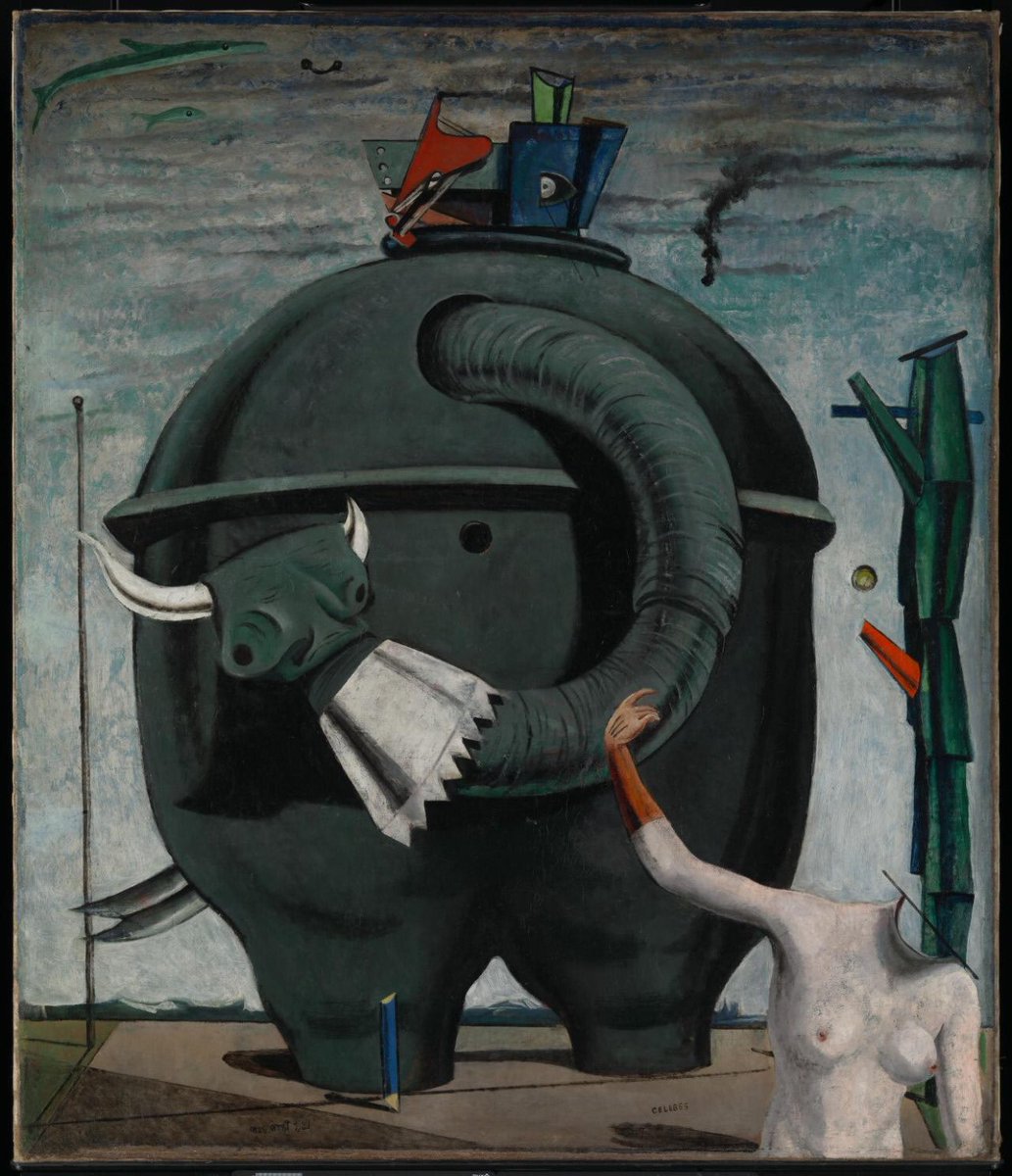 #Miobrafavoritatema10 es Los Elefantes de las Célebes de #MaxErnst ,1921(Colección privada) #Dadaismo <a href="/arteneaUCM/">Artenea</a>