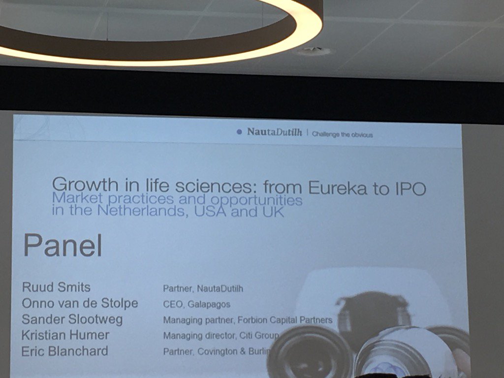 From Eureka to #ipo : great <a href="/NautaDutilh/">NautaDutilh</a> life sciences seminar about #startup &amp; #scaleup opportunities &amp; threats.