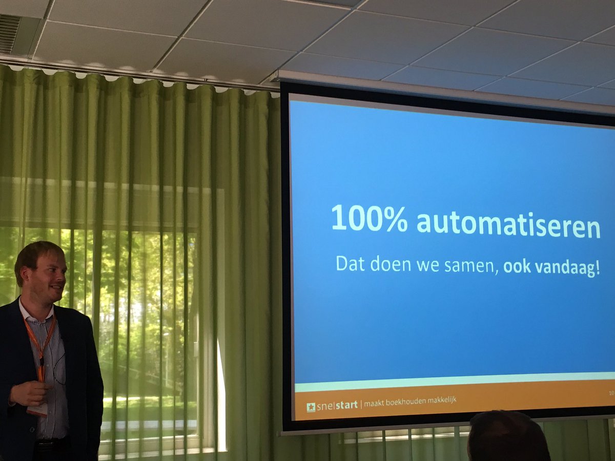 webwinkelfactur's tweet image. Interessante sessie bij @SnelStart over de nieuwe #api waarmee ook #webwinkels te #koppelen zijn