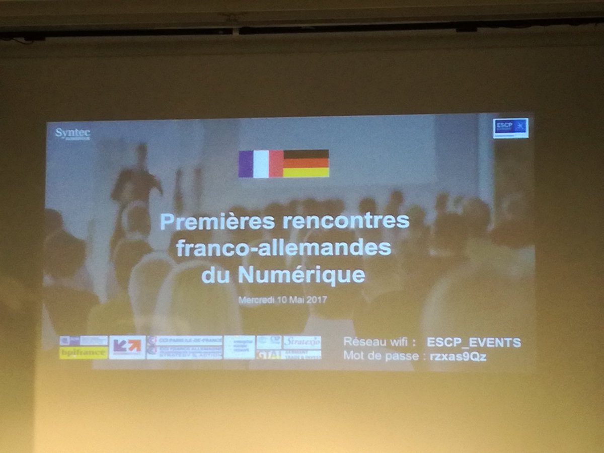 C'est parti pour les premières rencontres franco-allemandes du numérique @syntecnumerique <a href="/businessfrance/">Business France</a> @BF_DACH @BF_TechServices