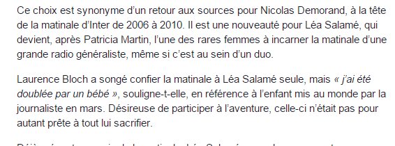 ট ইট র Chloe Woitier Lea Salame Devait Reprendre Seule La Matinale D Inter Mais Elle A Refuse Pour Preserver Sa Vie De Famille T Co Ydiivqyf2v T Co Q5dhks4imf