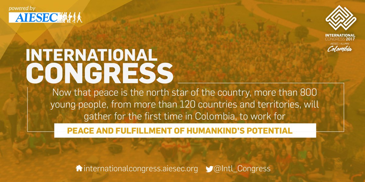 AIESECJaipur's tweet photo. @MAndreaNieto 70000 leaders striving for peace,spread the message to @JuanManSantos about the #AIESECInternationalCongress #AvanzaLaPaz https://t.co/cgJHdruuRc