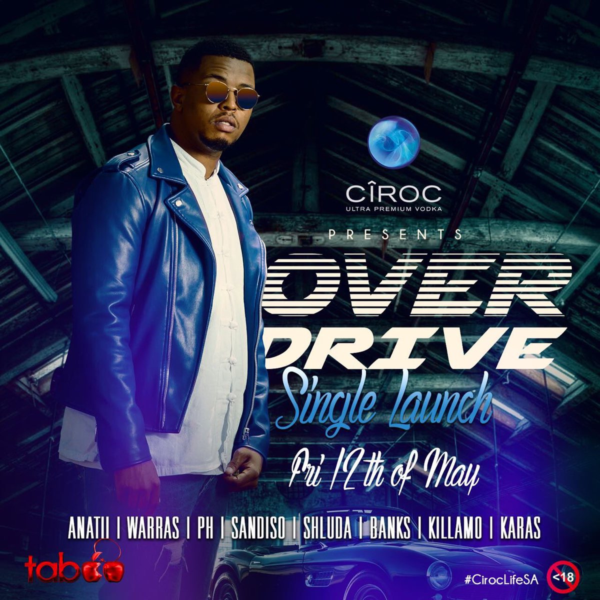 Thando_TooShort's tweet photo. Presented by @CirocVodka_SA , the #OverDriveSingleLaunch is taking place . We're giving it to @ANATII this Friday 🇿🇦🍒 https://t.co/3QglGOBH2g
