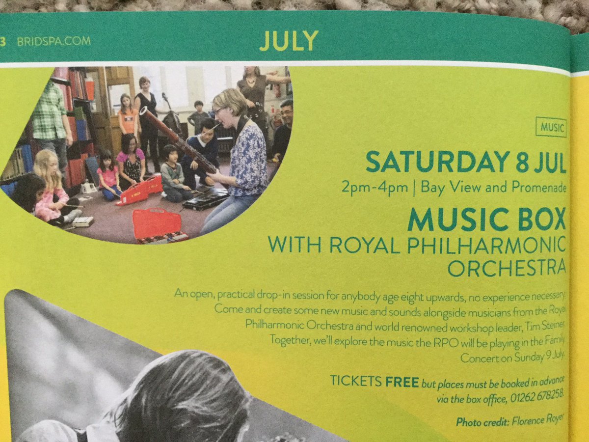 CYEastRiding's tweet photo. Free Tickets available for Music Box @RPOresound @bridspa on Saturday 8 July. @East_Riding @OrchestrasLive @2017Hull @seaside1053 https://t.co/7igTb7BCH2