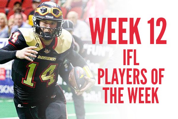 IndoorFL's tweet photo. The #IFL is proud to announce the Week 12 IFL Players of the Week! @iabarnstormers @siouxfallsstorm @BlizzardIFL https://t.co/H46dQlN2ik https://t.co/7zCYj7GlGN