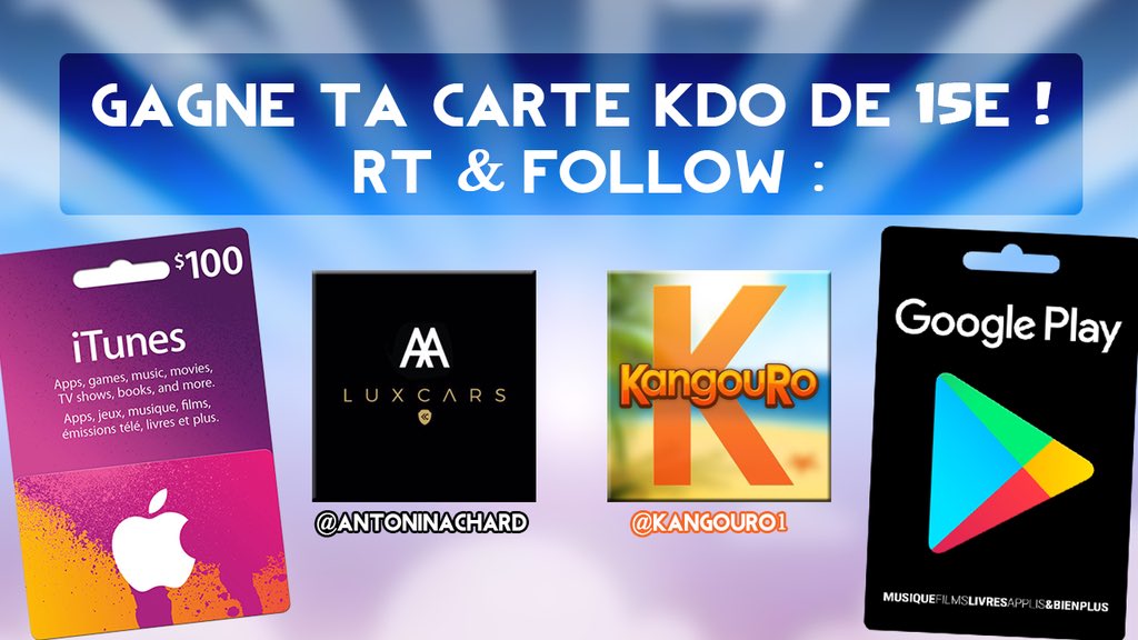 KangouRo1's tweet photo. 🎁New #CONCOURS 🎁

1 carte kdo de 15euros à gagner

RT + follow @antoninachard et @KangouRo1 

🍀Tirage le 24 mai 2017 à 21h🍀 https://t.co/zkn1qbo0Uh