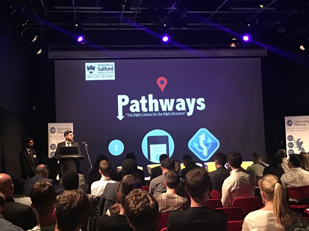 Pathways_SU's tweet photo. A huge thank you to the Uni of Salford for providing us with a platform to present our ideas! An investment of £500 from a great investor! https://t.co/q4m6MM8biQ