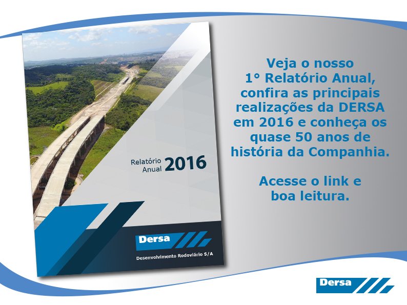 NovaTamoios's tweet photo. Realizações de 2016 e uma história de quase 5 décadas estão no 1º Relatório Anual da @DERSASP. Viaje com a gente! https://t.co/Gl6YxKp4sp https://t.co/gqbYJUs0UO