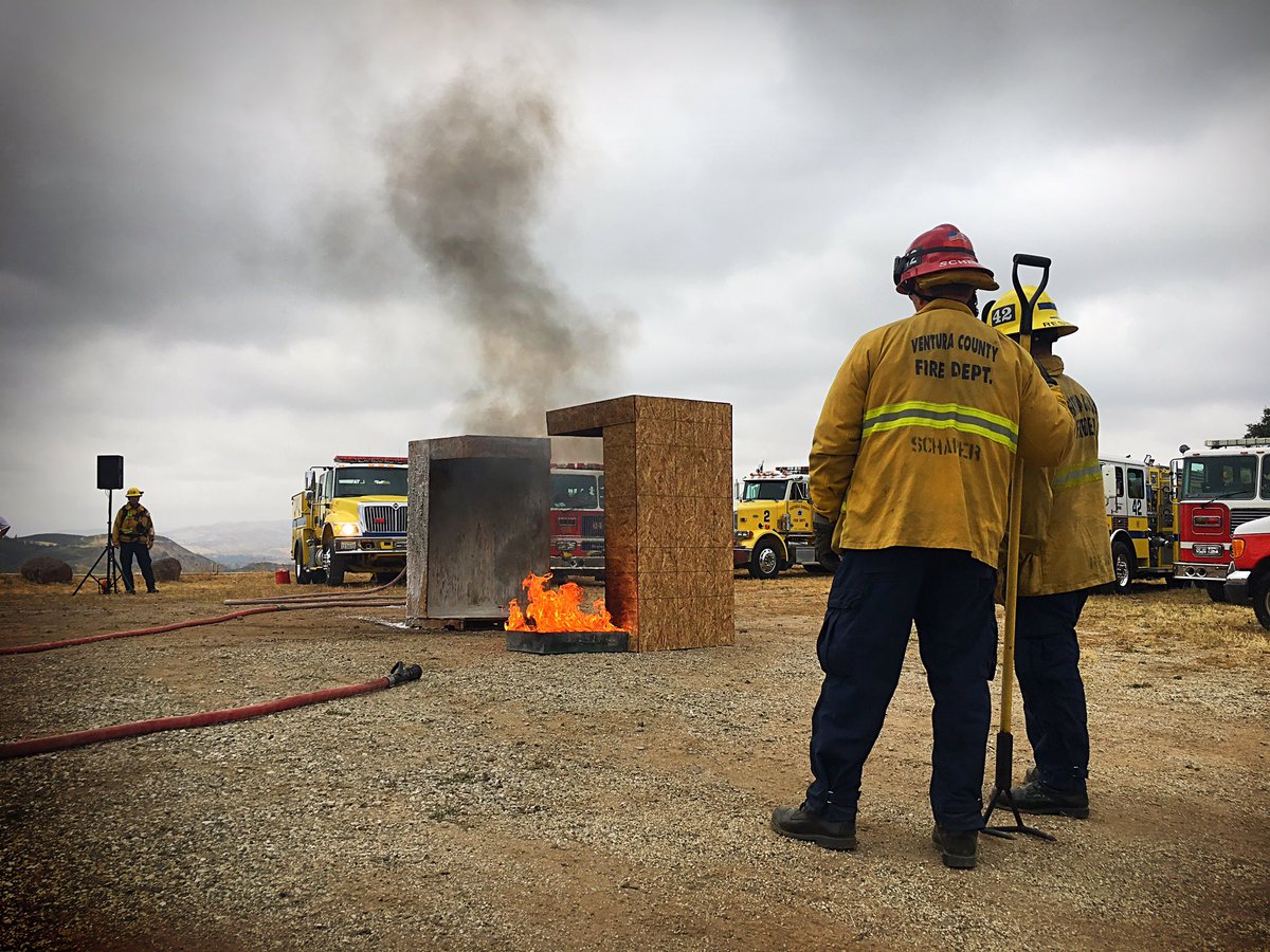 VCFD's tweet photo. Live fire demonstrations going on now @ #ReadyforWildfires press event. We're sharing how #VCFD + fire agencies prepare & respond #ReadyVC https://t.co/yQ4znnwHbV