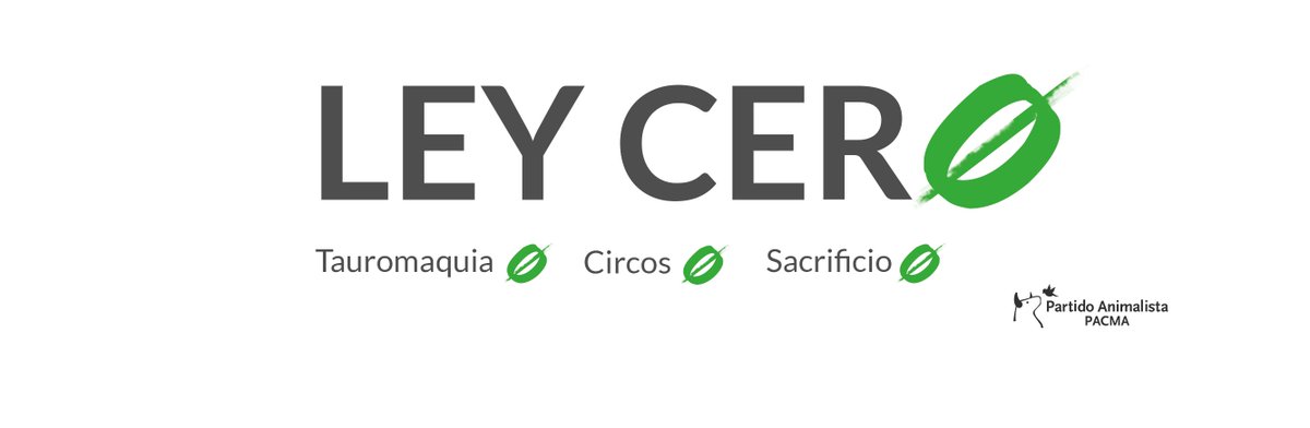 PartidoPACMA's tweet photo. PACMA presenta la ley definitiva para los animales: La #LeyCero

❌ Tauromaquía 0 
❌ Circos 0
❌ Sacrificio 0 https://t.co/e2YWKOIO2c