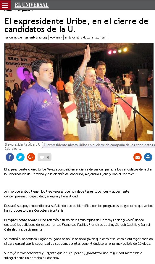 AidaAvellaE's tweet photo. Yo dejo esto por acá: otro de los buenos muchachos de @AlvaroUribeVel https://t.co/oRh0iDNNsL