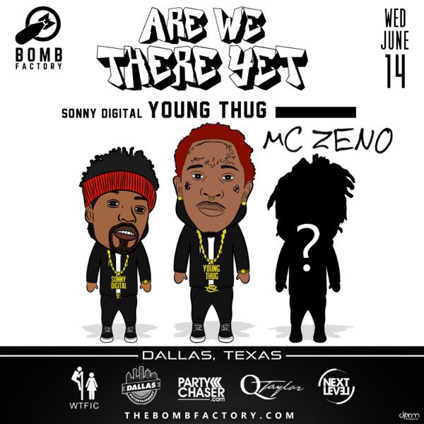 MrZeno's tweet photo. June 14th come rock with me at the @youngthug concert @bombfactorydfw w/ @SonnyDigital @QTaylor_ @DallasTxEnt 🤘🏿#Dallas #YoungThug #ZZENO https://t.co/TIiMUxsQ7d