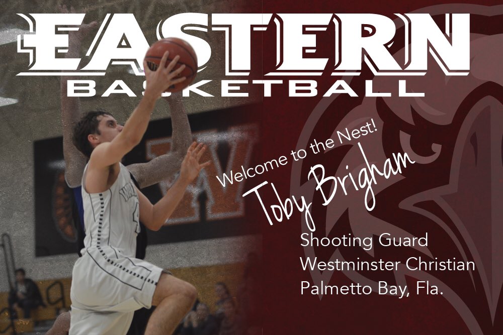 #Eagles please welcome Toby Brigham to <a href="/EUEagles/">Eastern Athletics</a> #FlyWithUs