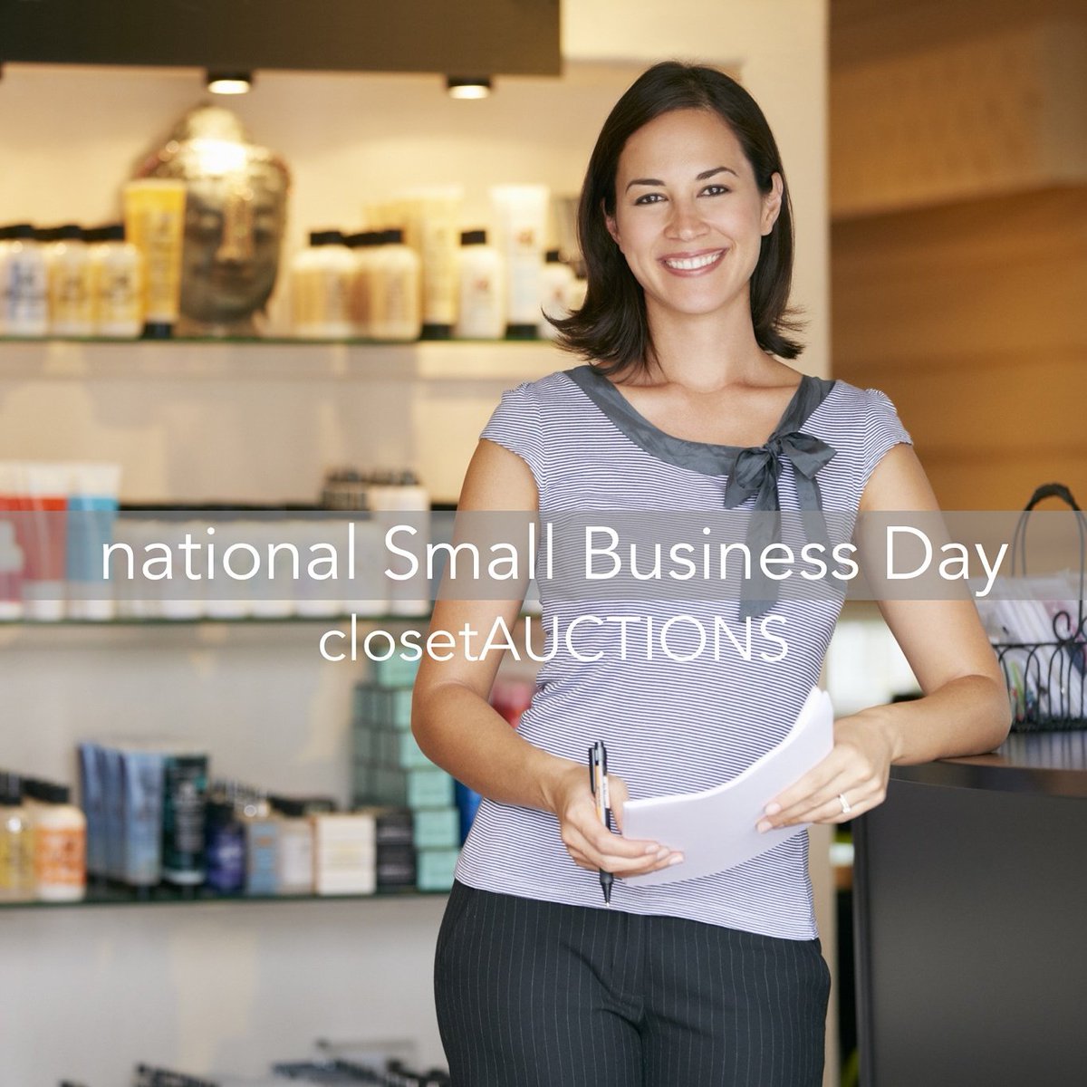 ClosetAuctions's tweet photo. Celebrate 'small business day'!  Like if you support someone! #newportbeach #huntingtonbeach #fit #smallbusiness #happy #chicago #love https://t.co/th3ZDkkRT6