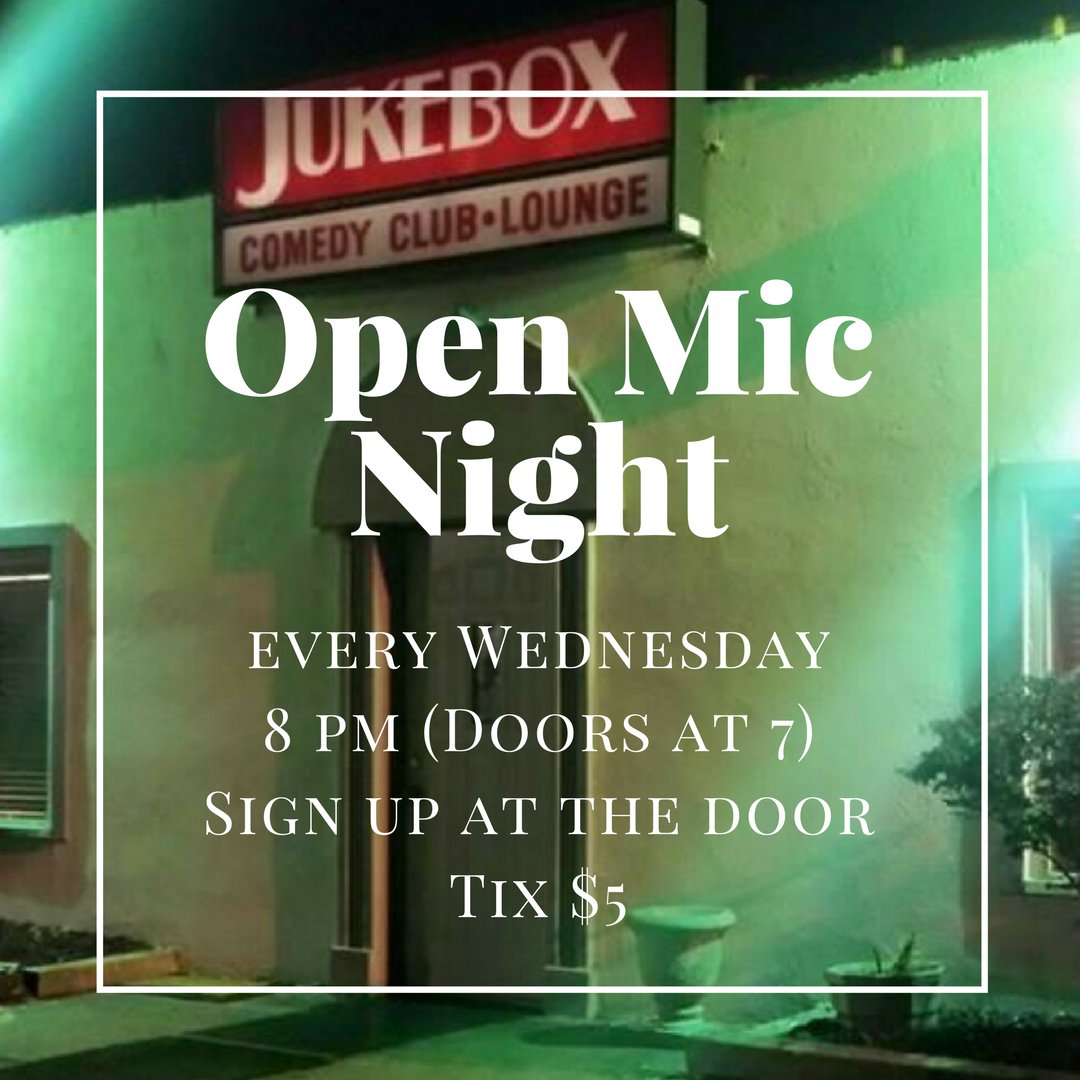 jukeboxcomedy's tweet photo. TONIGHT!! Open Mic Night!! 8 pm, doors at 7! #ShowUpSignUp Tix $5 #Peoria #OpenMic #Comedy #StandUpComedy https://t.co/aAPAQrpCj5