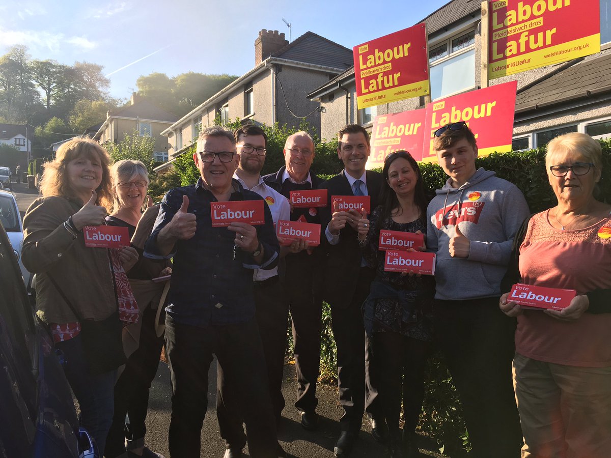 Successful evening on the doorstep! Labour posters starting to go up in Wyllie #VoteLabour <a href="/welshlabour/">Welsh Labour</a> #GE2017