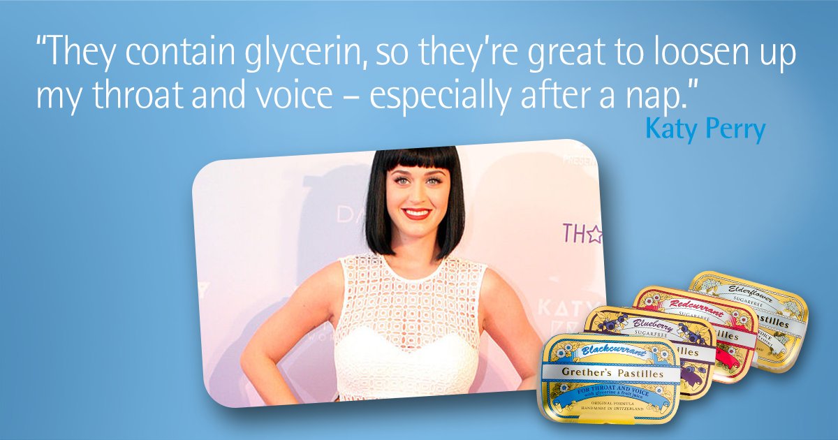 Grether’s Pastilles (@gretherspastill) on Twitter photo S/O to <a href="/katyperry/">KATY PERRY</a> for supporting #Grethers! She can "own the night like the 4th of July" with her impressive #vocalchords! Why not you too? S/O to <a href="/katyperry/">KATY PERRY</a> for supporting #Grethers! She can "own the night like the 4th of July" with her impressive #vocalchords! Why not you too?