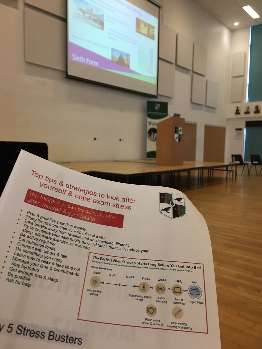 Parents evening at <a href="/rw_school/">Ravens Wood School</a> is about to kick off - greeted with a handout focussing on coping with stress #MentalHealthAwarenessWeek