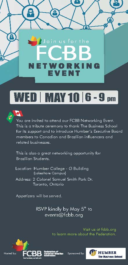 youssefbrazil's tweet photo. Join us today for the celebration of #CanadaBrazil #Innovation and #Entrepreneurship at #FCBBNetworkingEvent at the #HumberBusinessSchool https://t.co/0Jg7ctq6ZO
