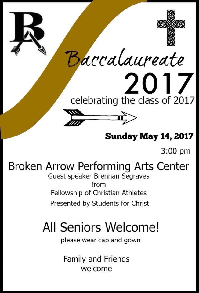 seniorclass17BA's tweet photo. Mark your calendars, baccalaureate is THIS Sunday!! https://t.co/GEzEuEw9iL