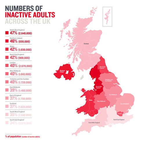 The #inactivity map of Britain by <a href="/TheBHF/">British Heart Foundation</a>.

Let's work together to create an #ActiveNation.  

#mhaw17