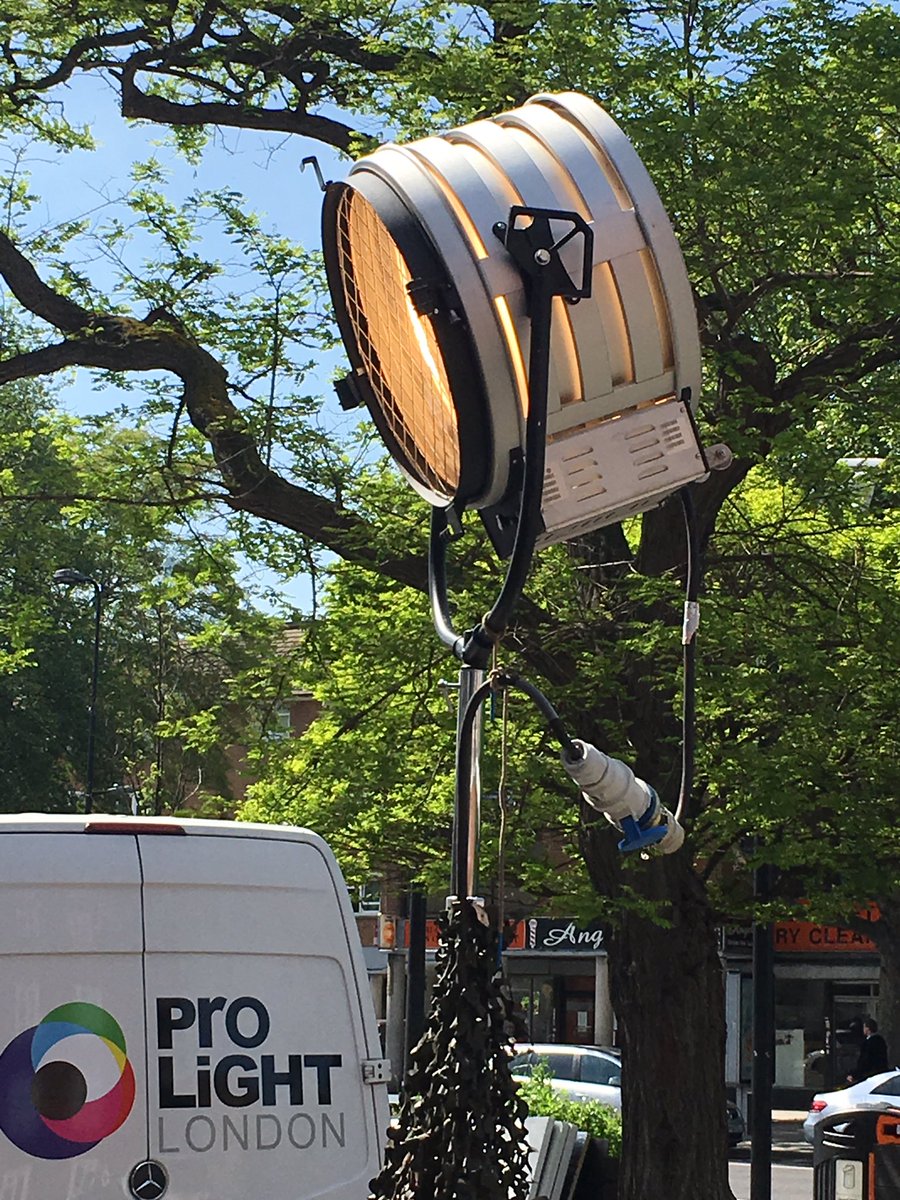 Working with Pro Light in London today, a 10k incandescent, not often a Mole gets taken out of the truck. #generator #climate change