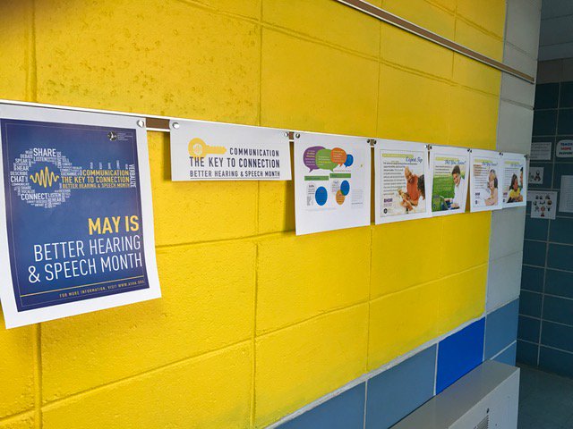 NBSspeecher's tweet photo. MAY IS BETTER HEARING AND SPEECH MONTH!! #peqpantherpride #speechies #SLP #BHSM https://t.co/xOQJfZ0Soa