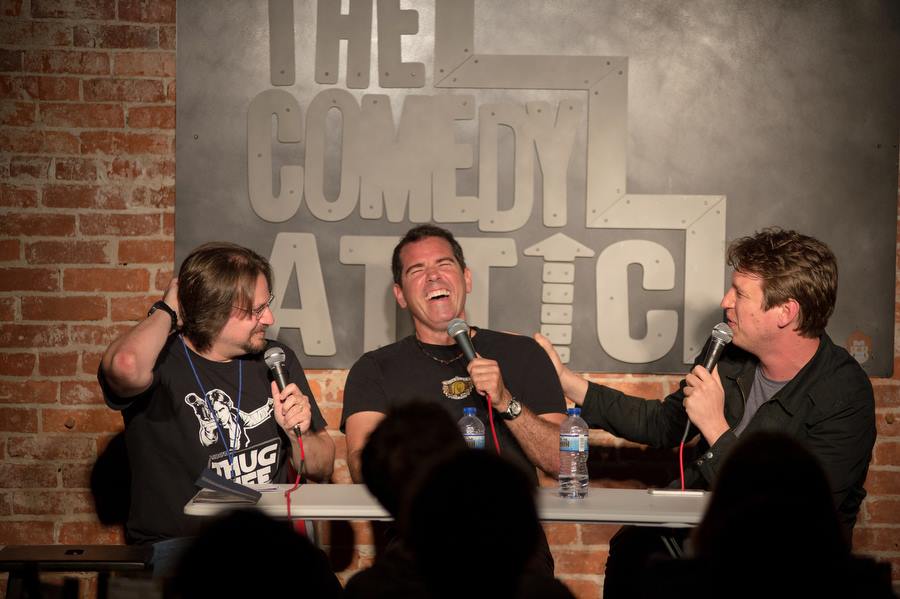 LimestoneFest's tweet photo. #WayBackWednesday - @ComedyFilmNerds with @peteholmes on stage at @comedyattic - #LCF13
Photo by @tallsmallphoto https://t.co/dGs9jUuwLL