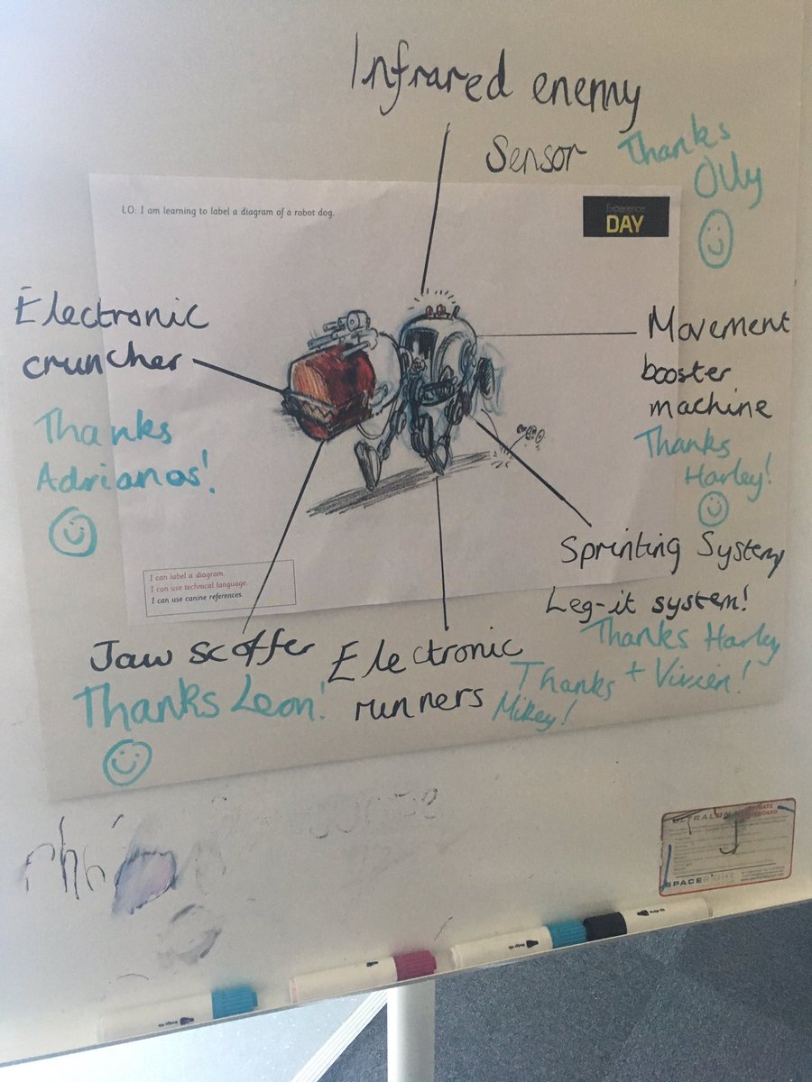 mswoodhouse's tweet photo. Loved teaching this lesson with Y3 today! Labelling parts of our robot dog 👩🏼🔬👨🏻🔬🐶@MrsUnderwoodKBA @MrsONeillKBA @janeconsidine https://t.co/4iNZek9kny
