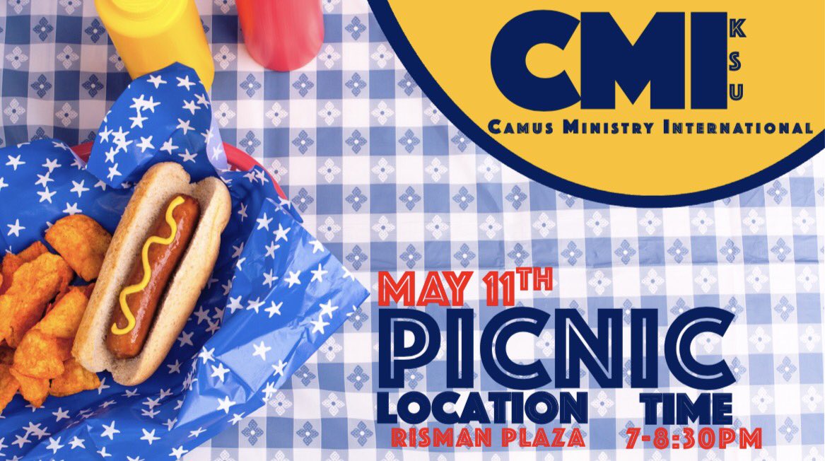 CMIKent's tweet photo. Don't forget! Picnic at Risman Plaza tomorrow 7-8:30pm. Free yourself from the frenzy of finals for some time with friends! See you there! https://t.co/BZJdHTZfXc