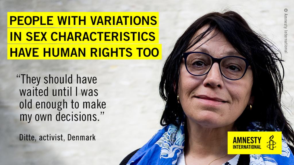 AmnestyNow's tweet image. For too long #intersex children have faced surgeries to make them fit a gender binary without choice #intersexrights amn.st/6013898MZ