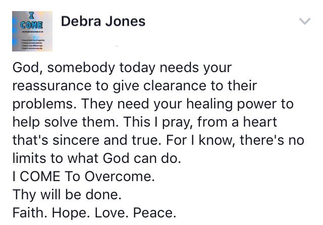 ICOMEBooks's tweet photo. God, somebody today needs yo reassurance...
#ICOMEToOvercome
#ThyWillBeDone #Faith #Hope #Love #Peace #Happiness
#WednesdayWisdom
#Inspire https://t.co/drKD2CKO7w