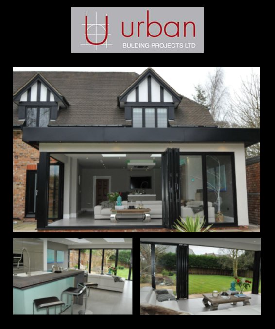 Urban have recently constructed this bespoke single storey rear extension with flat roof lights. For any enquires contact us on 01625 730888