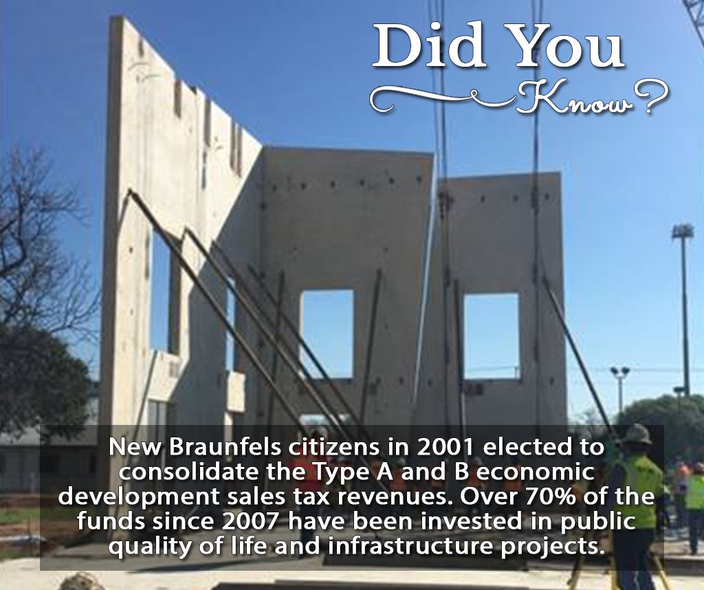 NBEDC's tweet image. NBIDC (4B Board) contributed $5.6 million to the New Braunfels Recreation Center project. #NewBraunfels #EcoDevWeek #EDW17 #GoTeamTexas